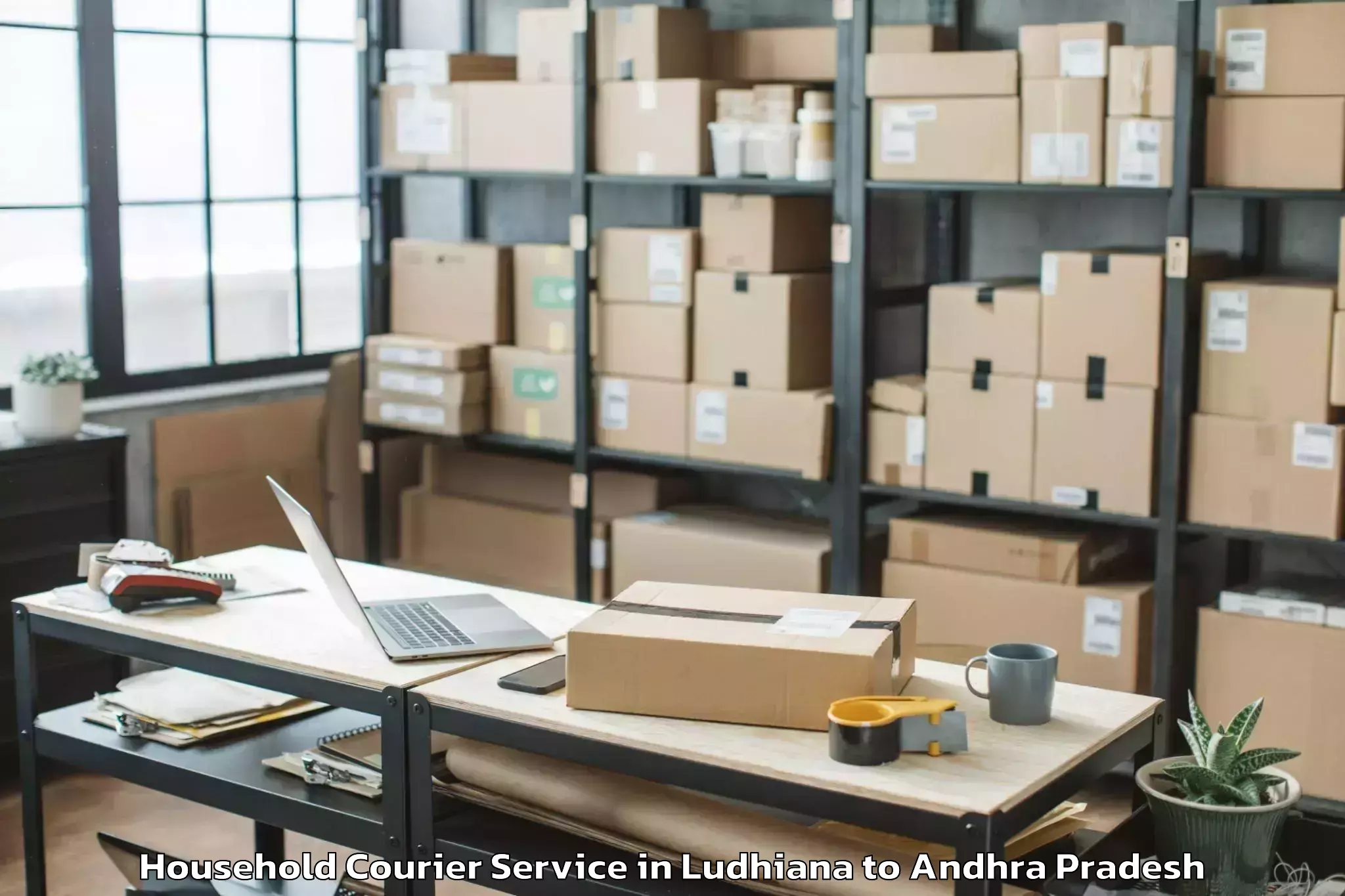 Book Ludhiana to Komarolu Household Courier Online